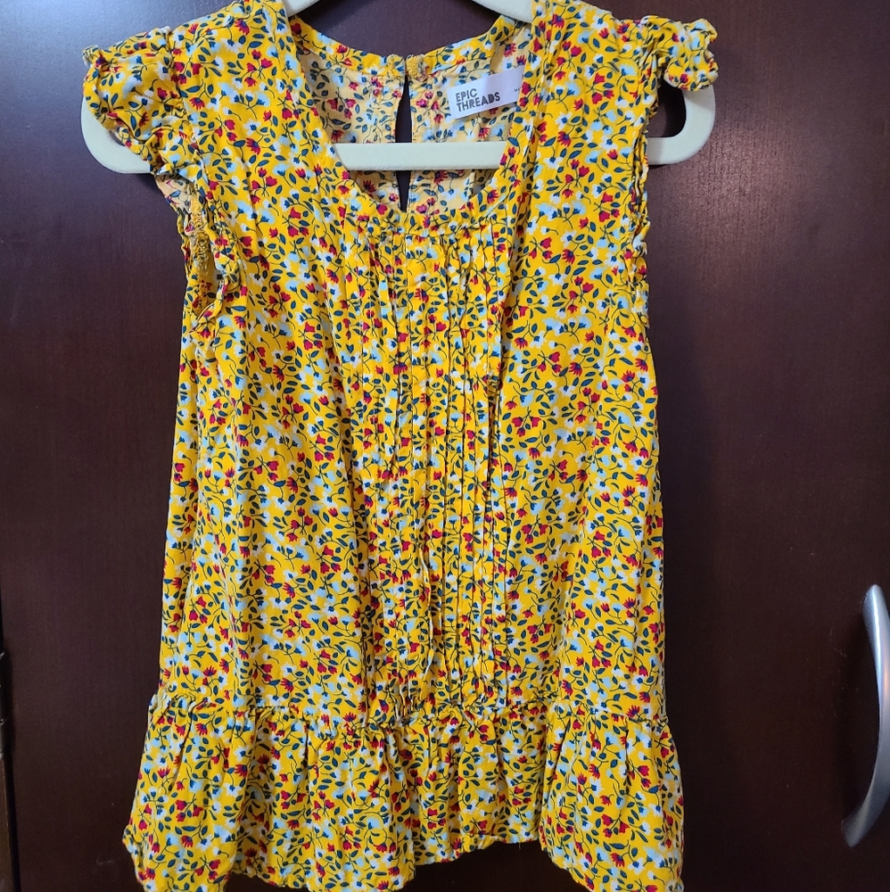 Girl's Floral Blouse